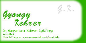 gyongy kehrer business card